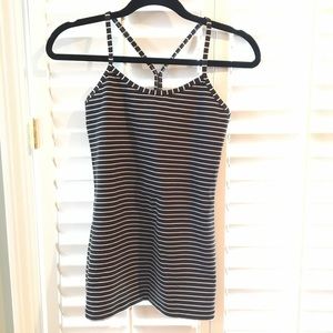 Lululemon Power Y striped tank. Size 4.